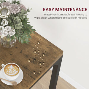 Dining Table Set for 2, 3 Piece Kitchen Table and Chairs with Metal Legs for Small Spaces, Natural Wood