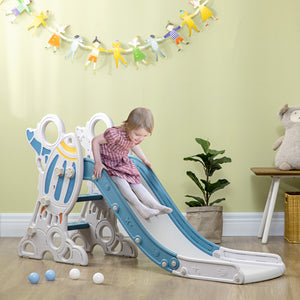 Qaba Toddler Slide Indoor for Kids 1.5-3 Years Old, Space Theme Climber Slide Playset