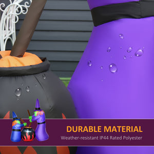 Outdoor Yard Colorful 5.5ft Blow Up Inflatable Halloween Two Old Witch and Magical Potions Decoration with LED for Indoor Outdoor House Party Display