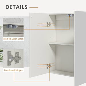 Wall Mounted Mirror Cabinet, Bathroom Medicine Cabinet with Mirror, 2 Doors, Adjustable Shelf and Soft Close Mechanism
