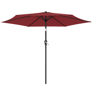 9FT Patio Umbrella, Outdoor Table Patio Umbrellith Tilt, Crank, 6 Ribs, UV Protection for Garden, Lawn, Deck, Backyard