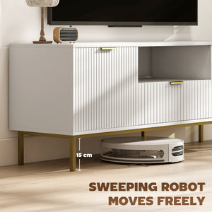 Modern TV Console for TVs up to 60 Inch, Entertainment Center with Smart RGB LED Lights and Soft Close – view 13