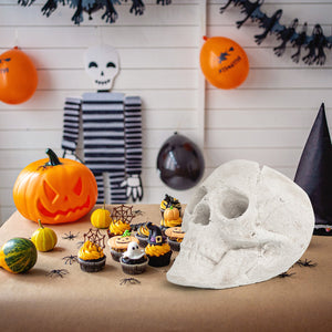 Halloween Fire Pit Skull Halloween Decoration-Beige view 3