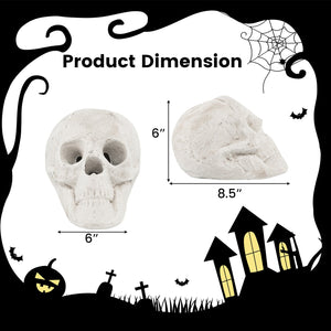 Halloween Fire Pit Skull Halloween Decoration-Beige view 5