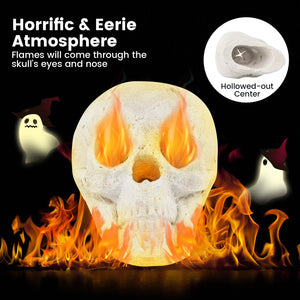 Halloween Fire Pit Skull Halloween Decoration-Beige view 9