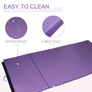 Soozier 4'x10'x2" Folding Gymnastics Tumbling Mat, Exercise Mat with Carrying Handles for Yoga, MMA, Martial Arts