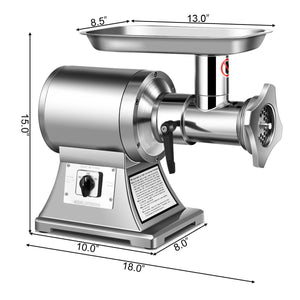 Heavy Duty 1.5HP 1100W 550LB/h Commercial Grade Meat Grinder view 4