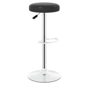 Height-adjustable Bar Stool with 360° Swivel for Kitchen & Dining-Black view 4