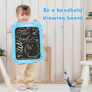 Height Adjustable Kids Art Easel Magnetic Double Sided Board-Blue view 6