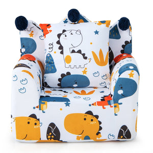 High-density Padding Kids Sofa with Armrest and Extra Pilow-Blue view 4