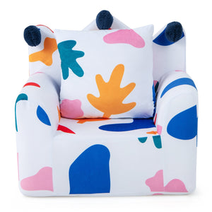 High-density Padding Kids Sofa with Armrest and Extra Pilow-Multicolor view 4