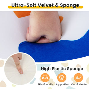 High-density Padding Kids Sofa with Armrest and Extra Pilow-Multicolor view 8