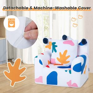 High-density Padding Kids Sofa with Armrest and Extra Pilow-Multicolor view 9