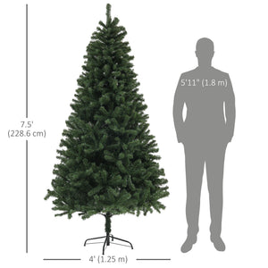 6ft Artificial Christmas Trees with Auto Open and Steel Base, Green – view 9