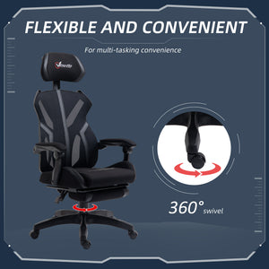 Gaming Chair, Ergonomic Computer Chair with Footrest, Headrest – view 6