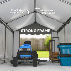 20' x 10' Portable Shed, Outdoor Storage Shed Tent with Roll-up Zipper Door and Removable Sidewalls – view 4