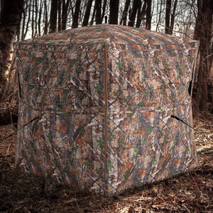 Hunting Blind 360 Degree One-Way See-Through Ground Blind for 2-3 Person view 2