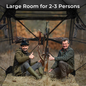 Hunting Blind 360 Degree One-Way See-Through Ground Blind for 2-3 Person view 4