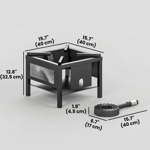 Camping Stove, 65000 BTU High Pressure Propane Stove Outdoor Burner with Detachable Burner, Black