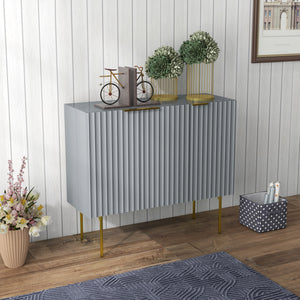 Modern Storage Cabinet Sideboard Buffet Cabinet with Gold Legs for Living Room Dining Room Hallway Black – view 14
