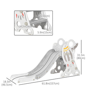 Qaba Toddler Slide Indoor for Kids 1.5-3 Years Old, Space Theme Climber Slide Playset