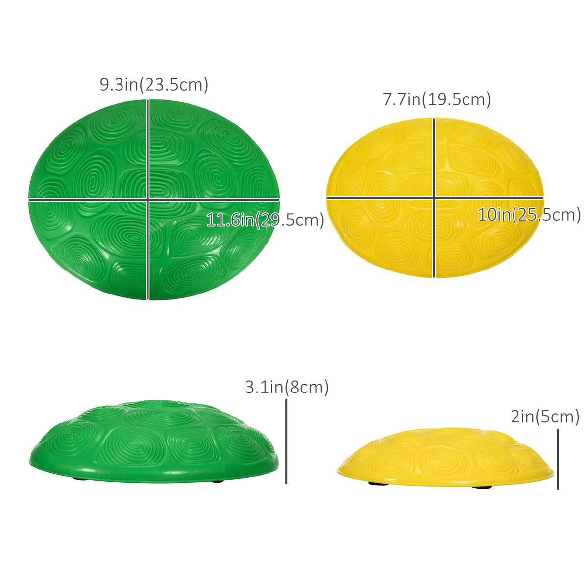 12 PCs Balance Stepping Stones for Kids with Anti-slip Mat, Turtle Shell Design, for Ages 3-8 Years, Stackable