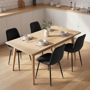 Dining Chairs Set of 4, Upholstered Dining Room Chairs with Steel Legs – view 7