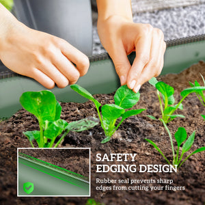 4.9 x 2 x 1ft Galvanized Raised Garden Bed Kit, Metal Planter Box with Safety Edging, Black – view 61