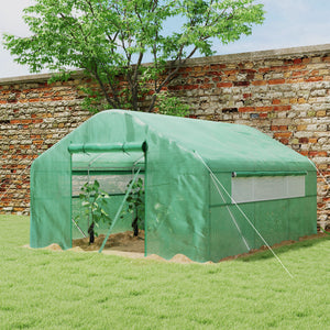 Walk-in Tunnel Greenhouse with Galvanized Steel Frame, Doors & Windows, Wind Resistant – view 7