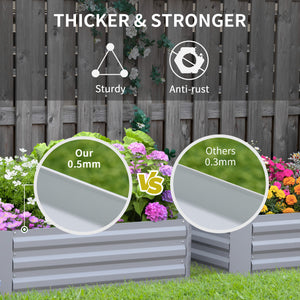 39" x 39" x 12" Set of 2 Raised Garden Bed, Elevated Planter Box with Galvanized Steel Frame for Growing – view 12