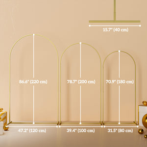 Wedding Arch, 7/6.5/6 ft Metal Balloon Arch Backdrop Stand Set of 3 for Birthday Party, Bridal Shower – view 2