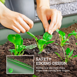 4.9 x 2 x 1ft Galvanized Raised Garden Bed Kit, Metal Planter Box with Safety Edging, Black – view 19