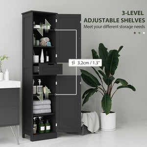 Freestanding Bathroom Cabinet with Drawer and 2 Doors, Tall Bathroom Cupboard for Kitchen, Study, Living Room