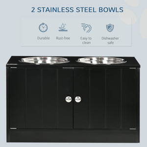 Elevated Dog Bowls for Large Dogs Pet Feeding Station with Stand, Storage – view 3