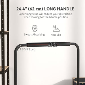 Soozier Push Up Bars, Adjustable Dip Station Parallel Bars with 4 Height Levels for Home Gym Fitness Workout