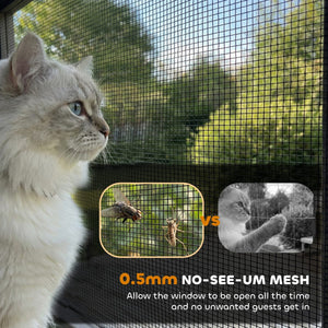 Catio Outdoor Cat Enclosure Wall-Mounted 2-Level Outdoor Cat House with Waterproof Roof 39.4" Grey