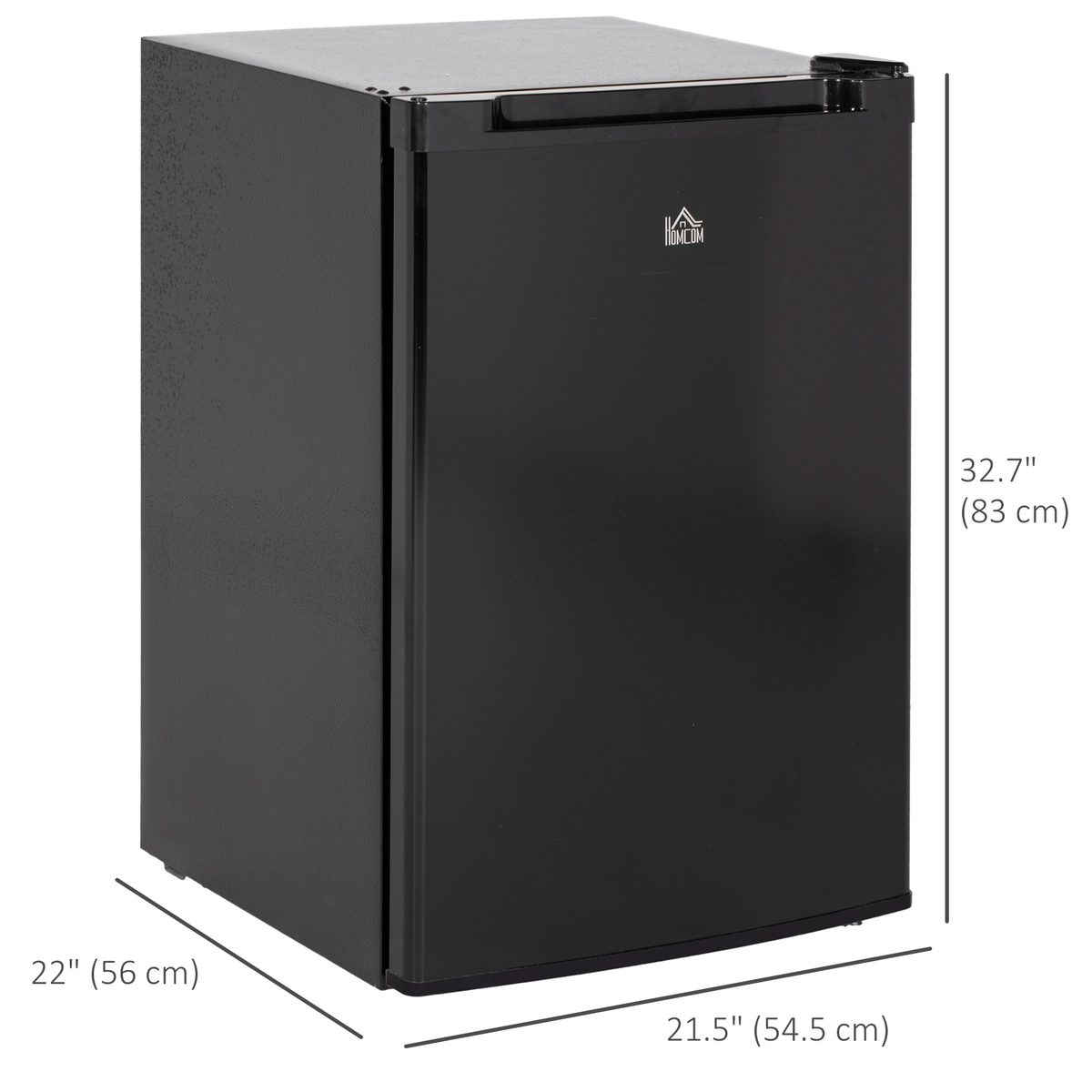 Upright Freezer, 3 Cu.Ft Mini Freezer with Reversible Single Door, Adjustable Thermostat for Home, Dorm, Black