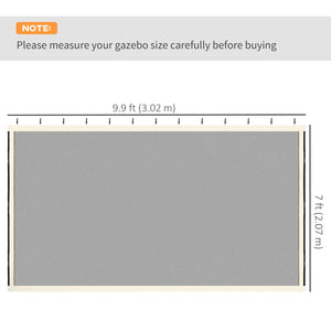 Replacement Mosquito Netting for Gazebo 10' x 10' Black Screen Walls for Canopy with Zippers for Parties – view 4