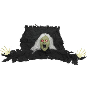 72" Life Size Halloween Animated Crawling Zombie with Glowing LED Eyes, Battery Operated, Indoor Outdoor Party Props