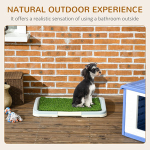 Puppy Training Pad, Indoor Portable Puppy Pad, with Artificial Grass, Grid, Panel, Tray, 24.8" x 19.1"