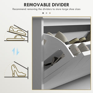 Shoe Storage with Seat, Upholstered Hallway Bench, Shoe Bench with Flip Drawer, Adjustable Shelf for 8-10 Pairs of Shoes