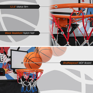 Indoor Double Electronic Basketball Game with 4 Balls-White view 6