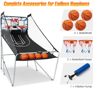 Indoor Double Electronic Basketball Game with 4 Balls-White view 8