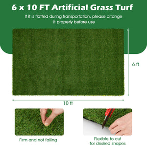 Indoor Outdoor Synthetic Turf Mat with Drainage Holes-XL view 5