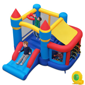 Inflatable Bounce House for Kids with Ocean Ball Football and Basketball for Birthday Party Carnival view 3