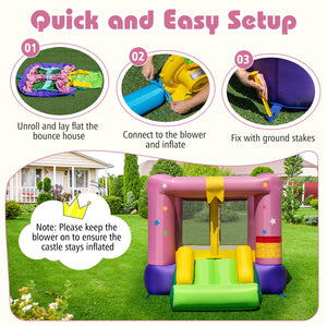 Inflatable Bounce House with 480W Blower and Carrying Bag for Party view 9