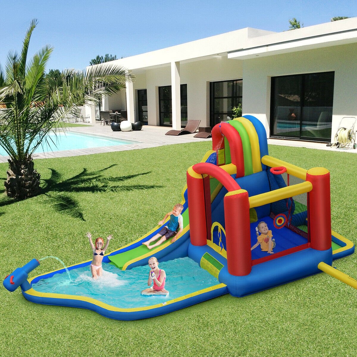 Inflatable Kid Bounce House Castle with Blower view 2