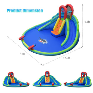 Inflatable Water Slide Bounce House with Mighty Splash Pool view 4