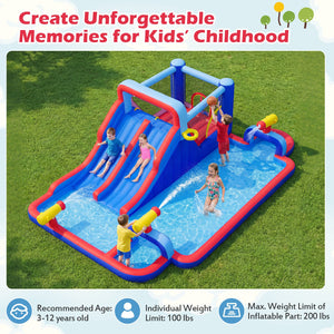 Inflatable Water Slide Park for Kids Backyard Outdoor Fun (without Blower) view 8