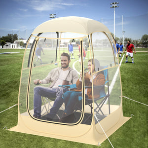 Instant Pop up Sports Tent with Carrying Bag and Floor Mat for 1-2/5-6 People-S view 2